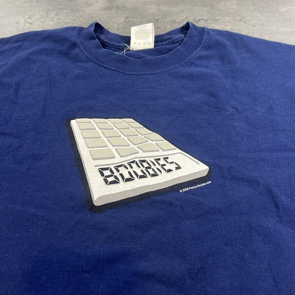 Weeb Boob Shirt Adult Medium Blue Geek Nerd Tech Computer Software Parody Comedy